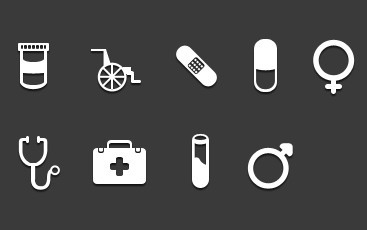 White Medical Icons Layered PSD