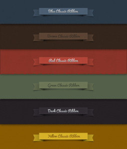 Classical Coloed Ribbons Set (PSD)