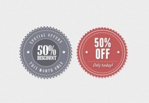 Classical Special Offer Badges PSD