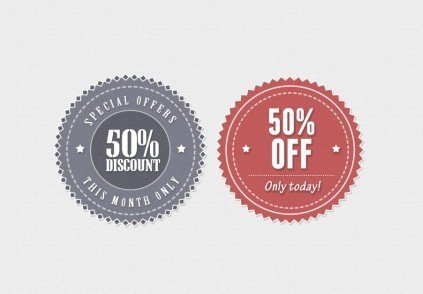 Classical Special Offer Badges PSD
