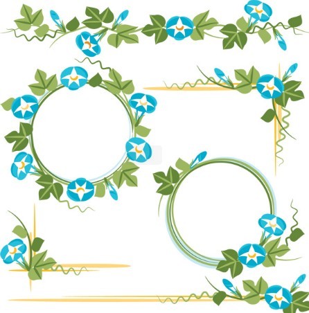 Hand Drawn Florals Border Vector 01