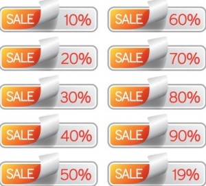 Sales Discounts Vector Labels