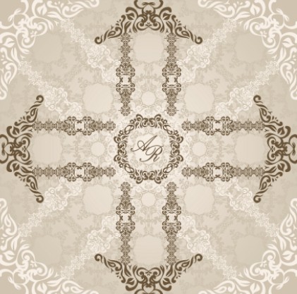 Wedding Invitation Patterns Vector 02