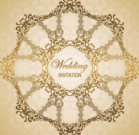 Wedding Invitation Patterns Vector 03