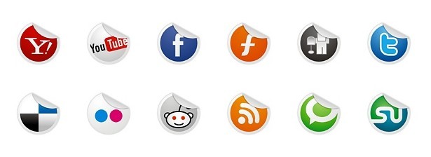 Neat and Clearn Social Media Label Icons Set 01