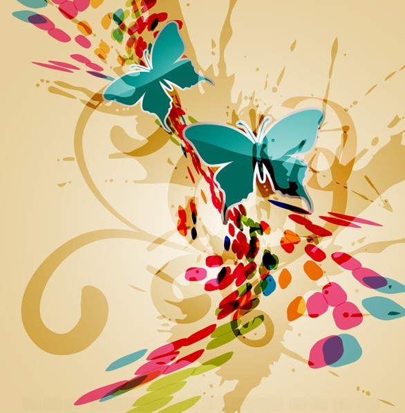 Vintage Hand-drawn Style Florals Background Vector 02