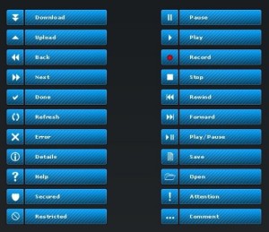 Clean Blue Web Buttons Collection