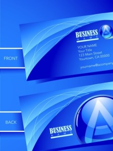 Blue Abstract Business Card Template Vector