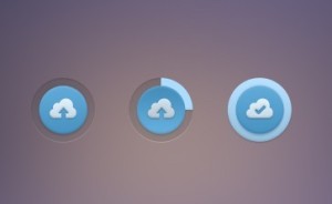 Cloud Concept Circle Loading Bar PSD