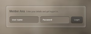 Transparent Login Panel Design PSD
