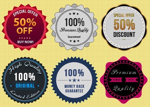 Set of Stylish Web Badges