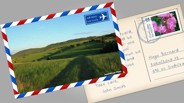 Beautiful Postcard Design PSD