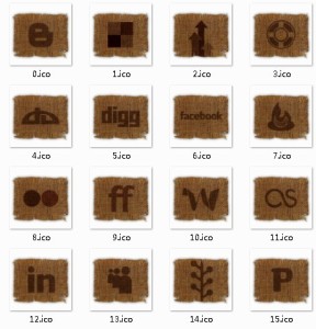 Linen Style Social Media Icons