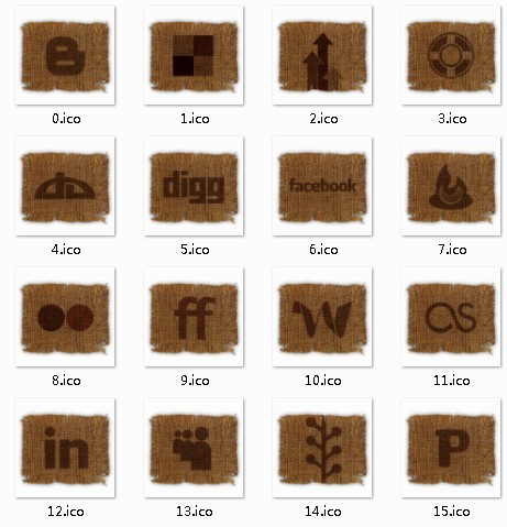 Linen Style Social Media Icons