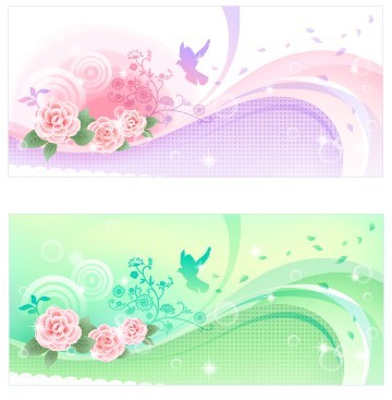 Set of Spring Lemon Tree Vector Illustrations