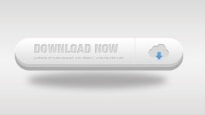 3D Cloud Download Button PSD