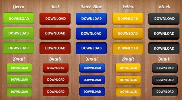 Set Of Clean Download Buttons PSD