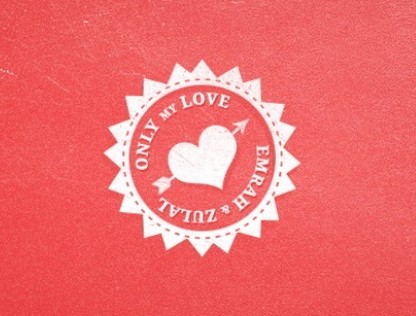 Vintage Pink Valentine's Day Sticker PSD