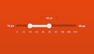 Orange and White Range Slider PSD