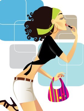 Cartoon Fashion Girls Vector 05