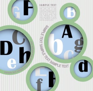 Vector Circular Alphabet Options For Infographic