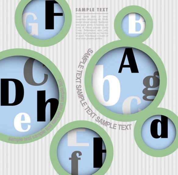 Vector Circular Alphabet Options For Infographic