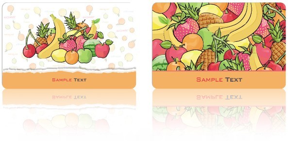 Fruit Themed Vector Card Design
