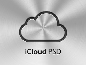 Metal iCloud Icon PSD