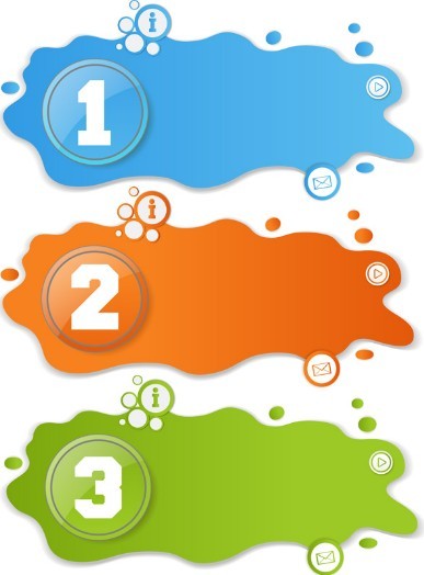 Set Of Numeric Web Menus Vector 02