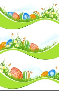 Spring Green Happy Easter Background Vector
