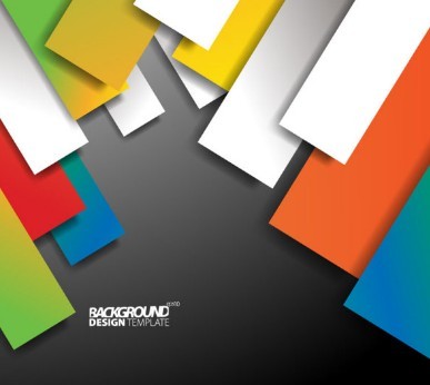 Colored Shapes Vector Background Design Template 02