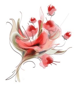 Vector Flowers In Traditional Chinese Ink Painting 01