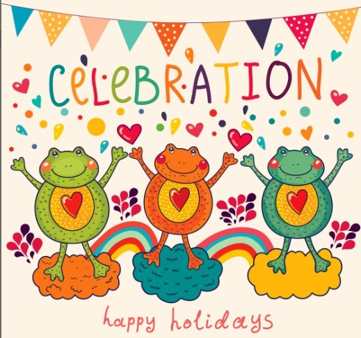 Vector Happy Holiday Cartoon Animals For Kids 04