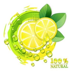 100 Natural Lemon Vector Illustration