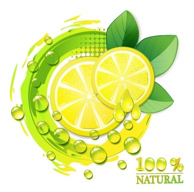 100 Natural Lemon Vector Illustration
