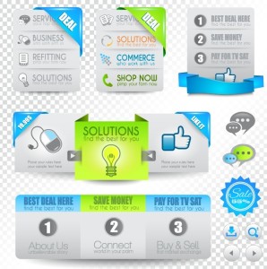 Creative Website Menu Designs Vector 04