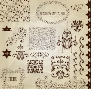 Set of Vintage Vector Floral Pattern Borders and Frames 05