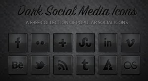 Dark Popular Social Media Icon Pack (PSD+PNG)