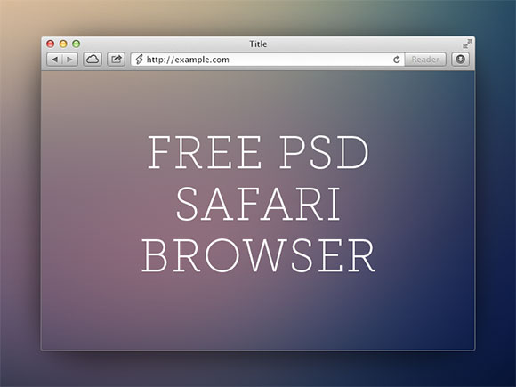 Transparent Safari Browser PSD