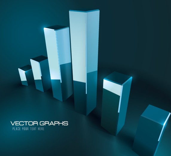 Vector Abstract Technology Background with 3D Squares 04