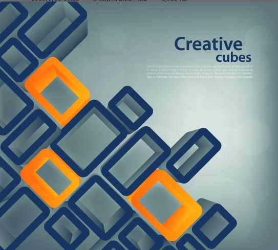 Creative Vector Background with Yellow and black Cubes 02