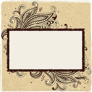 Vintage Hand Drawn Floral Frame Vector Illustration 01