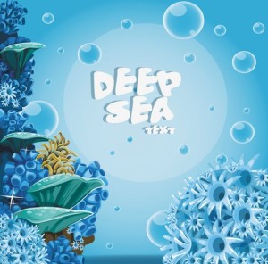 Cute Cartoon Marine Background Vector 02