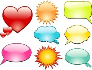 Lovely Cartoon Speech Bubbles Vector 04