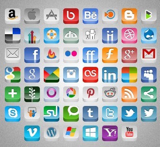 Mauricio Marks' 3D Social Icon Set