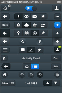 Set Of Elegant Navigation Bar PSD