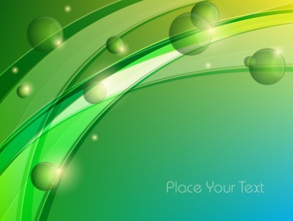 Vector Abstract Background With Green Leaves 03