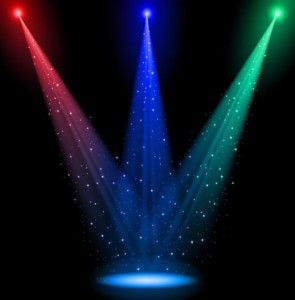 Colored Stage Spotlights Vector 01