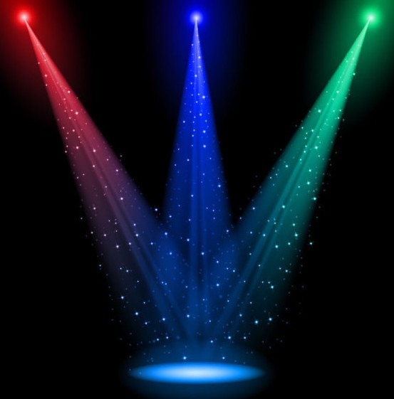 Free Colored Stage Spotlights Vector 01 - TitanUI