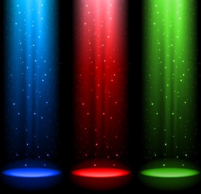 Colored Stage Spotlights Vector 05